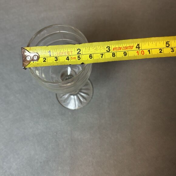 Set 2 Hocking Cordial Glasses Block Optic Clear Goblet Depression Glass 1930s - Picture 3 of 7